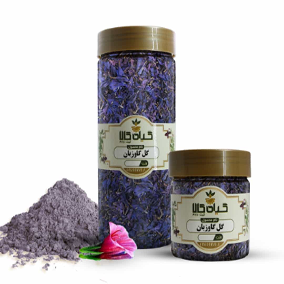 گل گاوزبان خشک تازه برداشت‌ شده با رنگ بنفش زنده